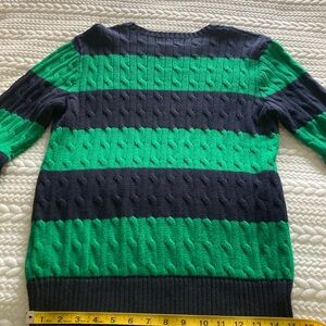 Polo by Ralph Lauren Kids Green and Navy Crewneck Sweater